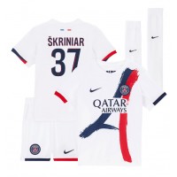 Paris Saint-Germain Milan Skriniar #37 Udebanesæt Børn 2024-25 Kortærmet (+ Korte bukser)